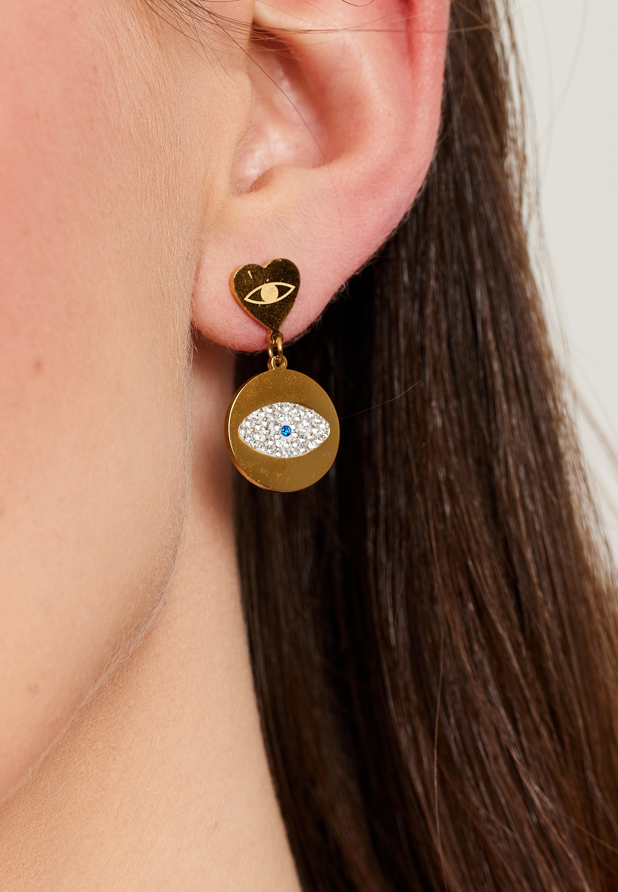 Liquorish Evil Eye Earring