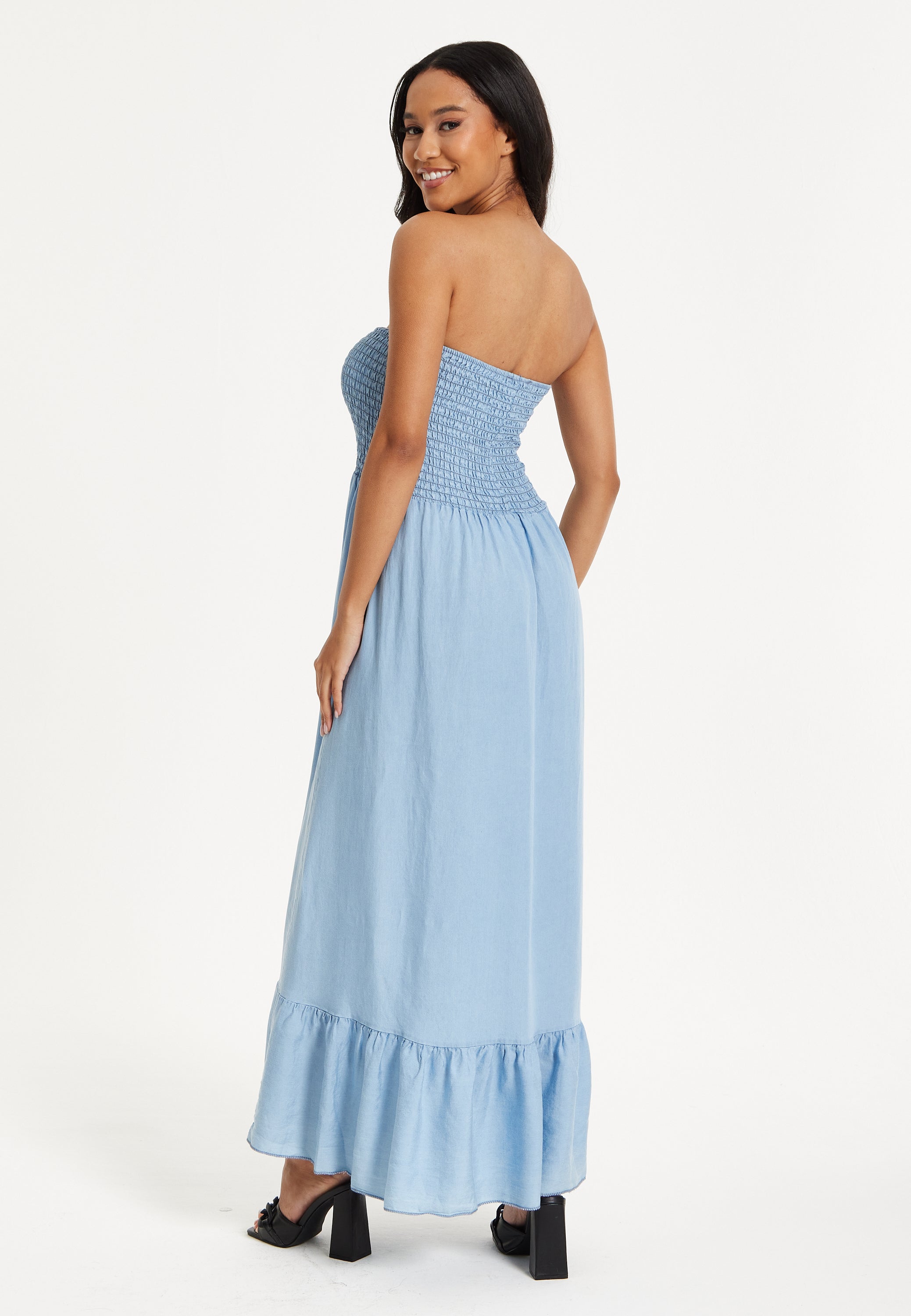 Tencel Strapless Maxi Dress