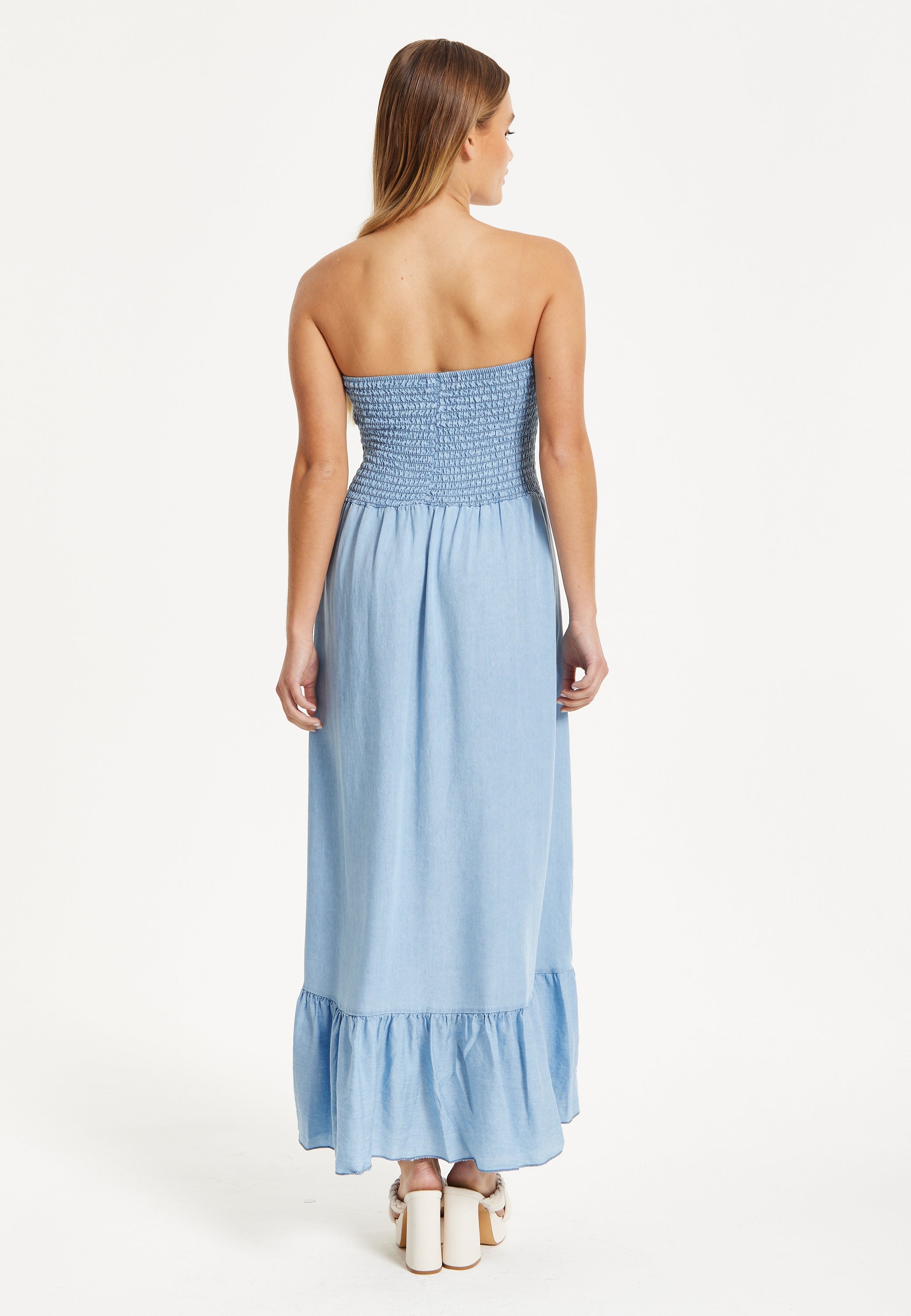 Tencel Strapless Maxi Dress
