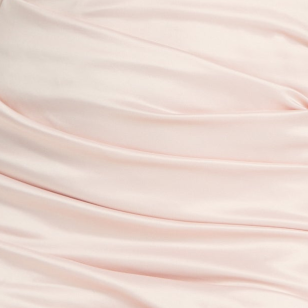 Women's Mini Dress in Pink with One Shoulder and Feather Detail - Luxurious Satin Fit, Perfect for Parties - Liquorish