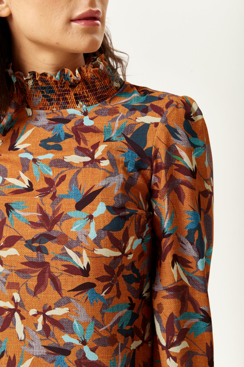 Explore womens wear featuring the elegant Divine Grace Long Sleeve Floral Print Top. Shop Now!