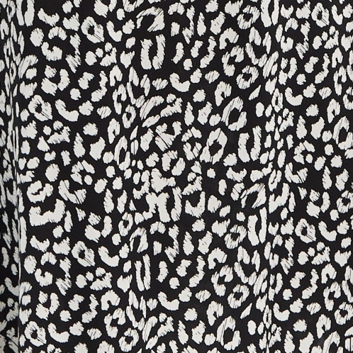 Women's Midi Dress in Leopard Print with Roll-Up Sleeves - Stylish Button Through Design by Liquorish