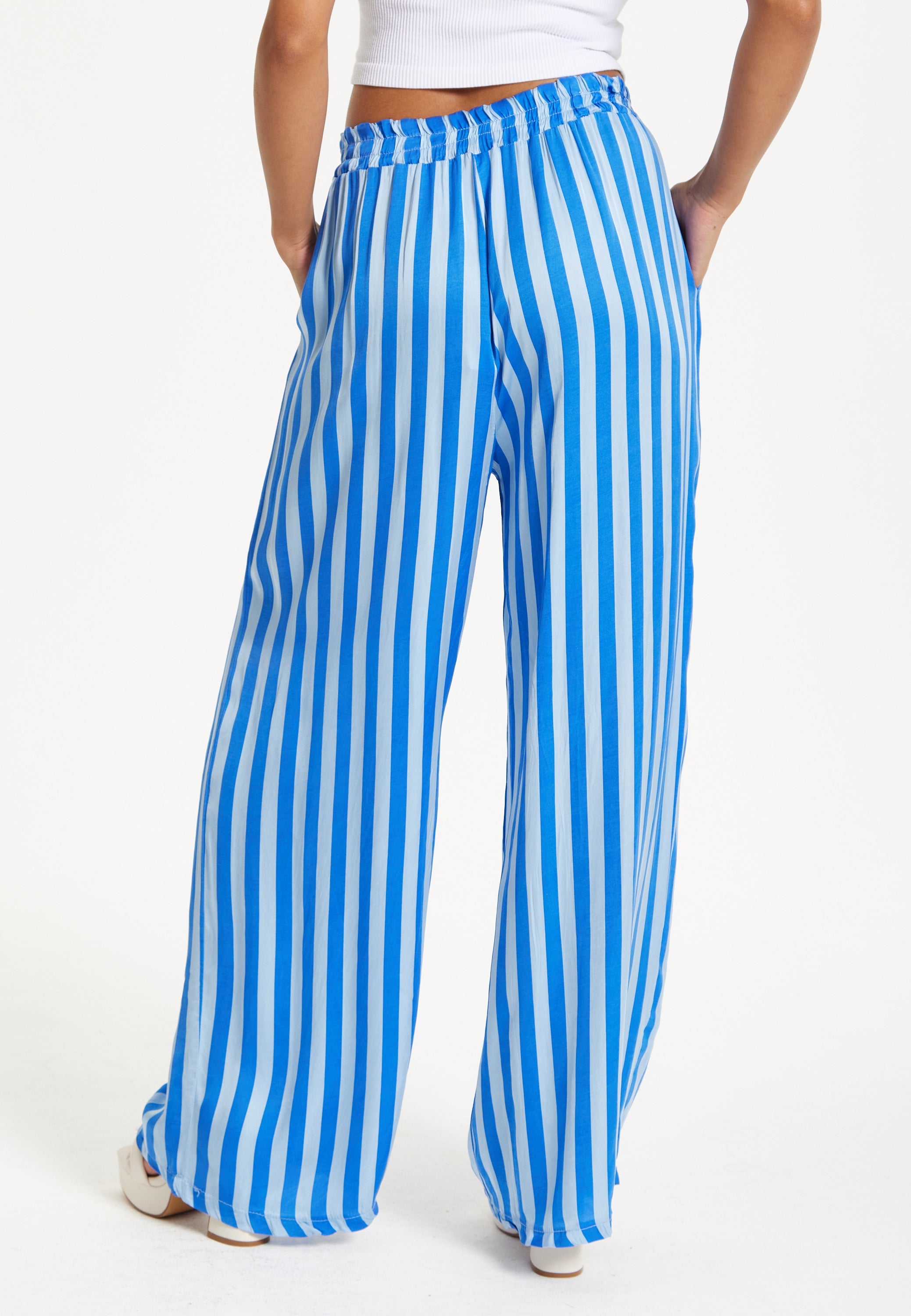 Striped Wide Leg Trousers