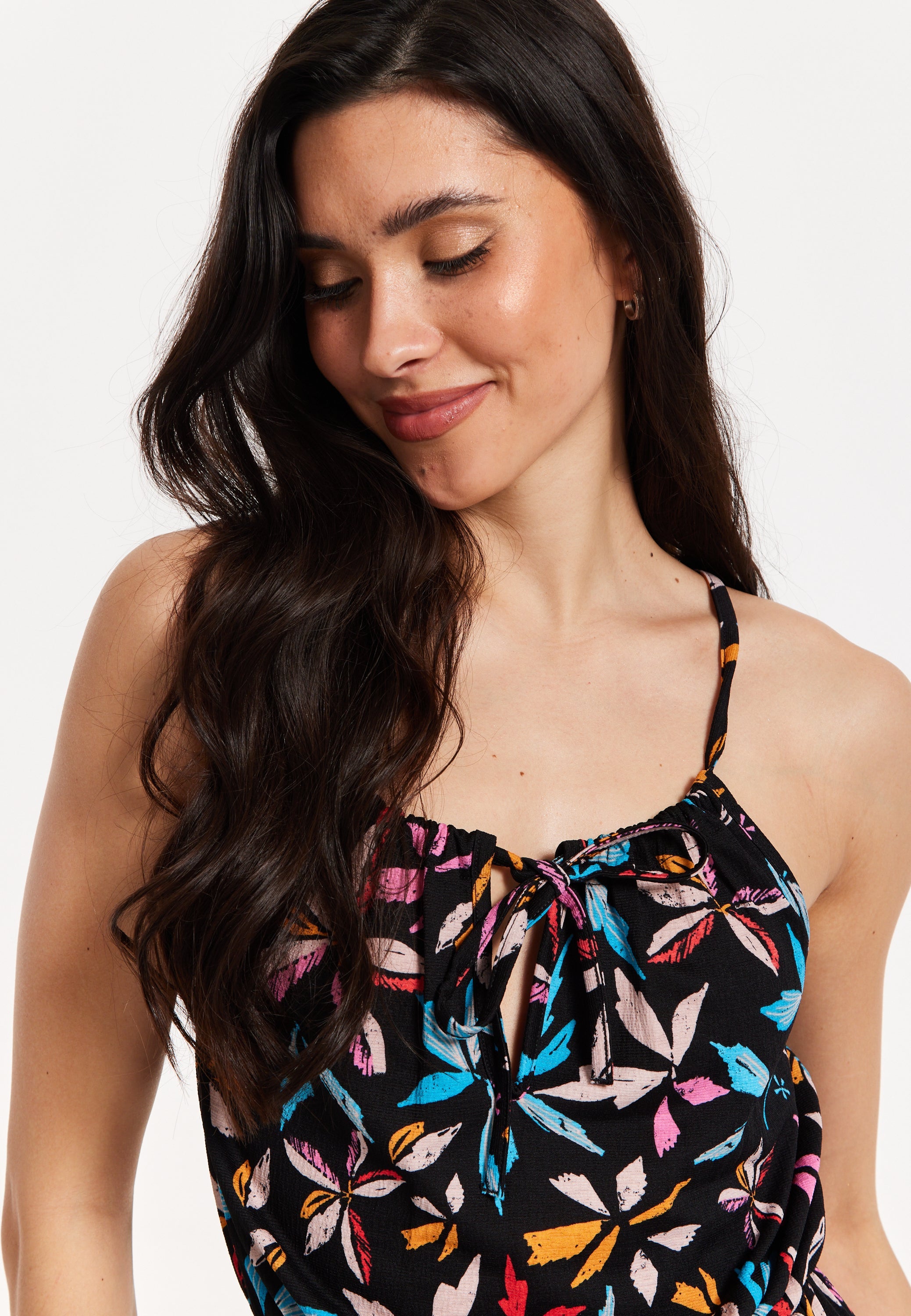 Floral Print Sleeveless Jumpsuit