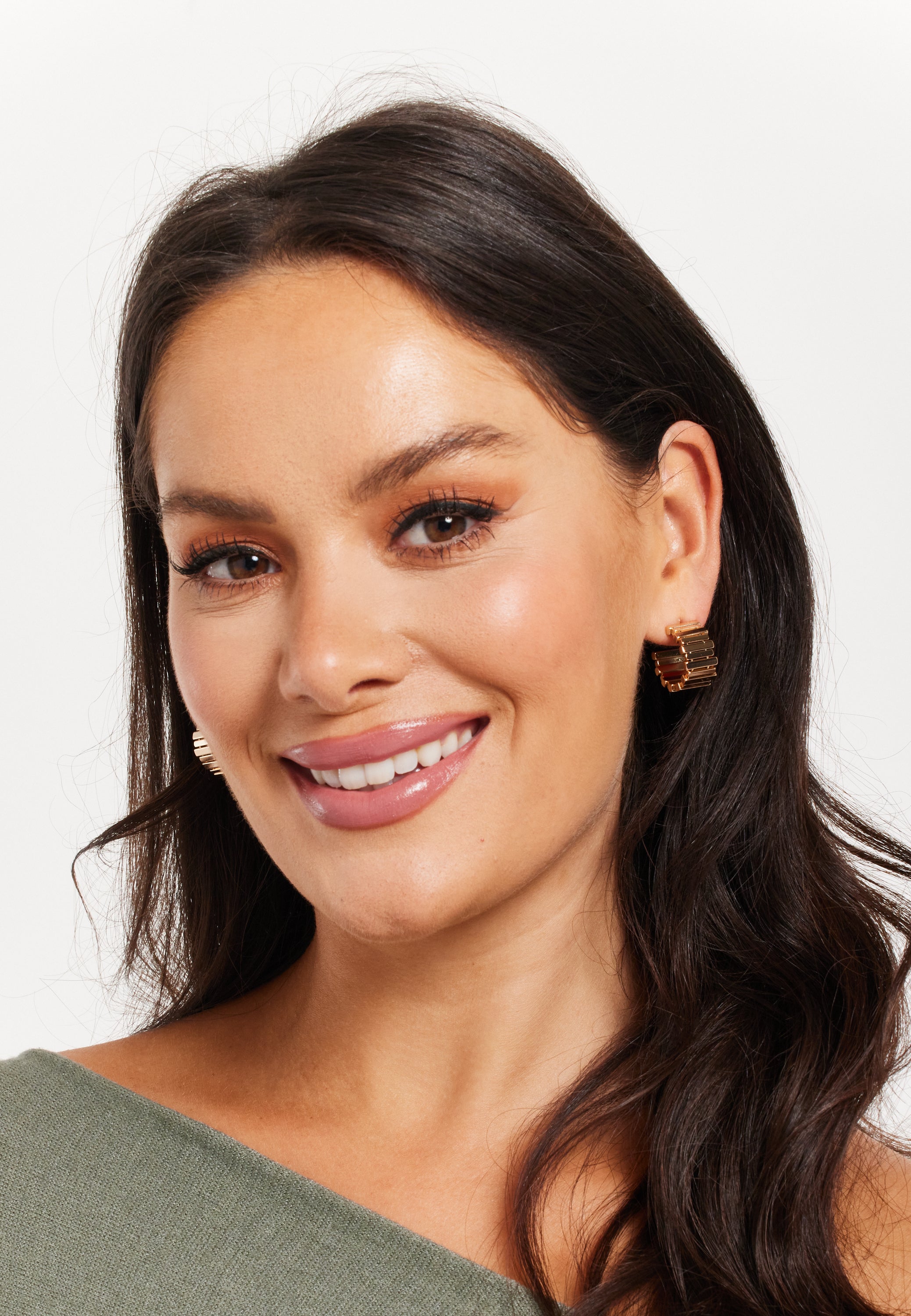 Circling Bliss Hoops Gold Earrings