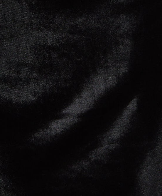 Women's Mini Dress in Black Velvet with Long Sleeves and Lace Details - Regular Fit by Liquorish