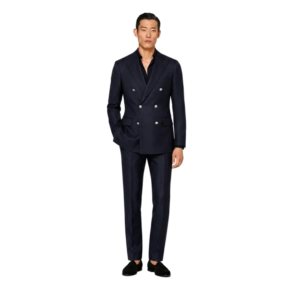 Life Eco Double-Breasted Navy Suit | BENEDETTI LIFE