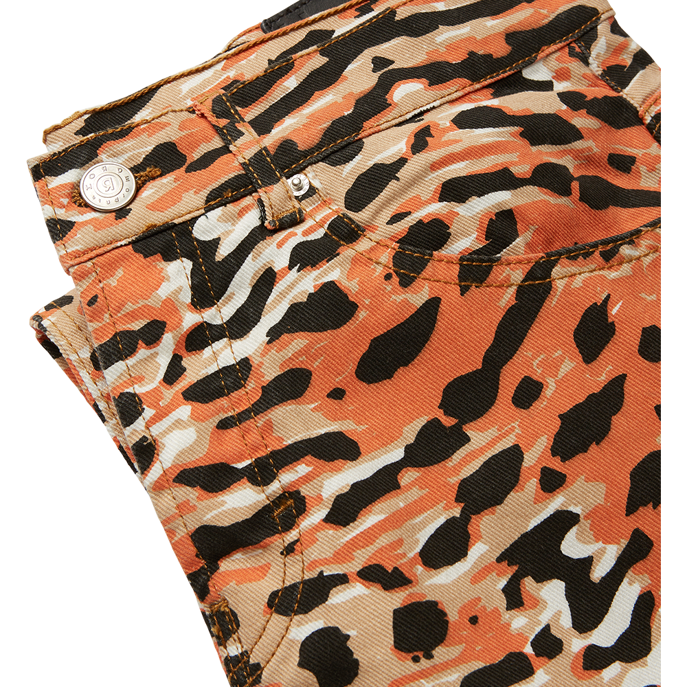 Arden multicoloured men's jeans patterned with the Mona abstract motif. Shop Now!