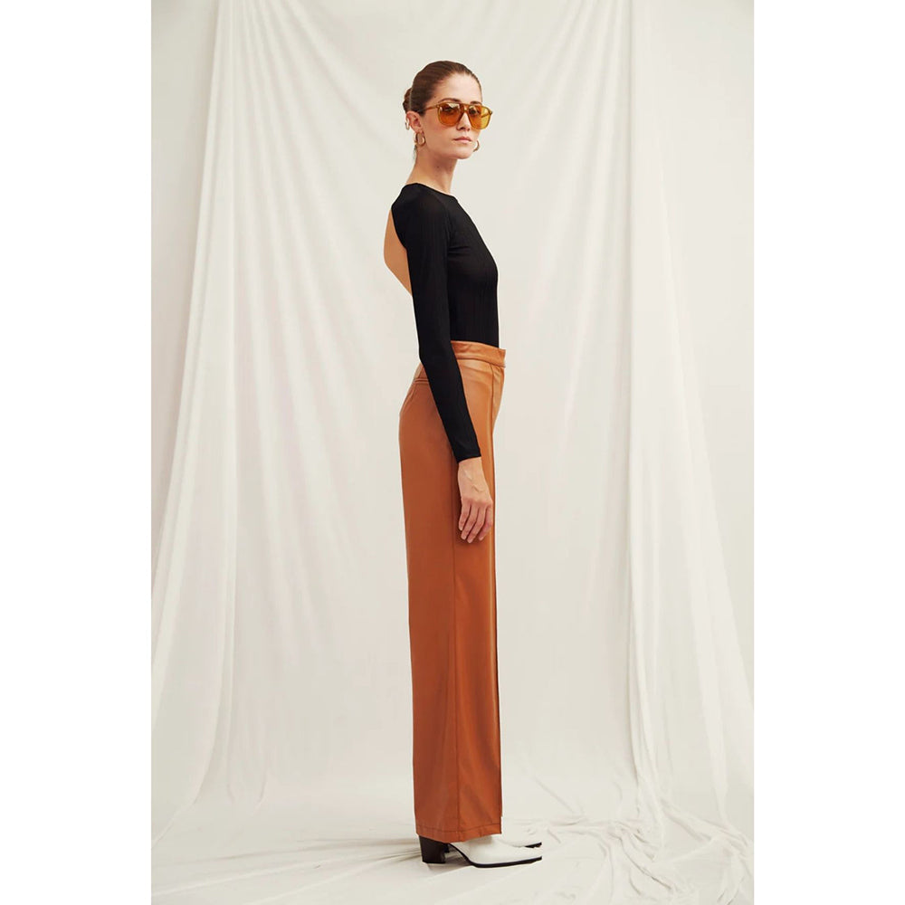 Stylish Alba Vegan Leather Wide Leg Trousers from our women clothing store. Shop Now!