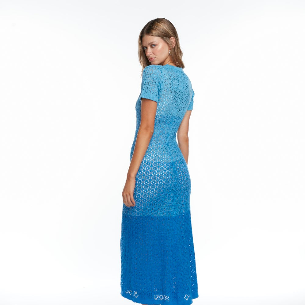 Discover the Alexandra Blue Dress in finest luxury clothing beauty. Shop Now!