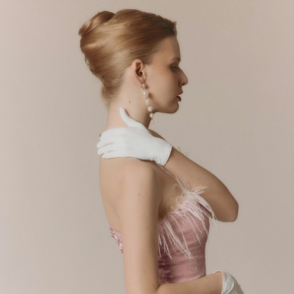 Amour mesh strapless dress in elegant designer dresses. Shop Now!