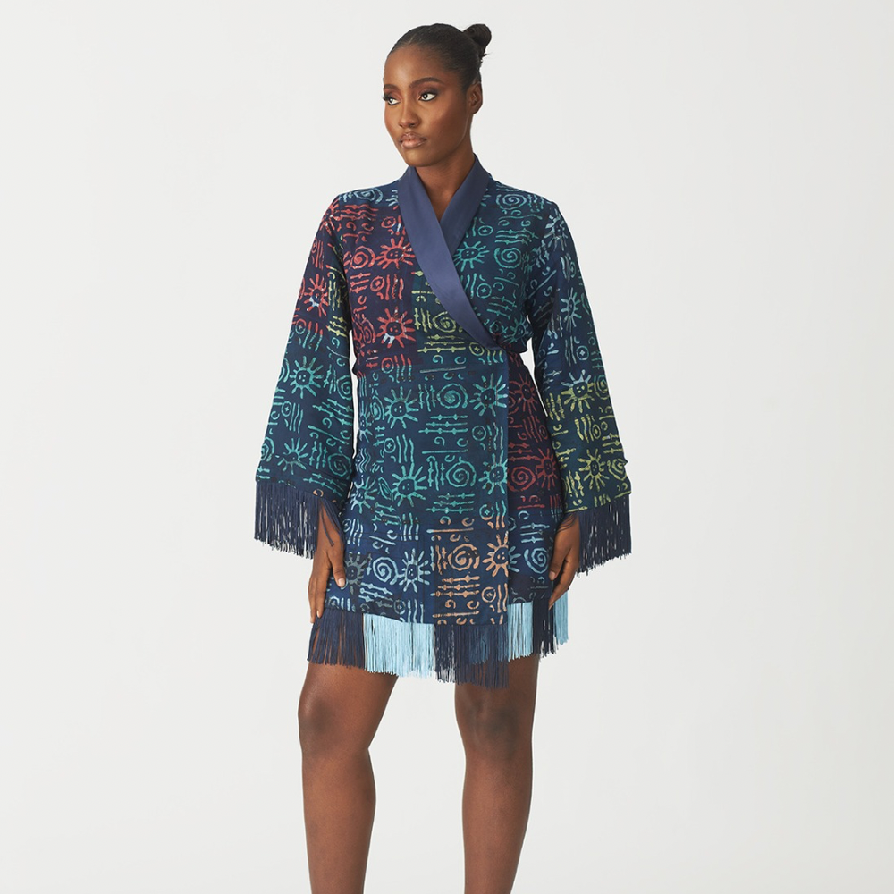 Anyanwu Fringed Blazer Dress