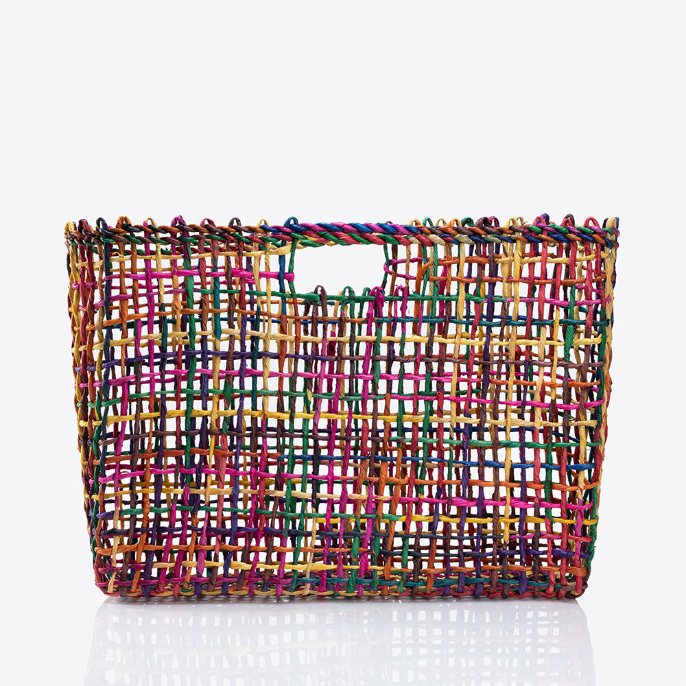 Enhance your style with The Luxe Maison Bahia Basket Multicolor Handbag, a must-have in women’s accessories online. Shop Now!