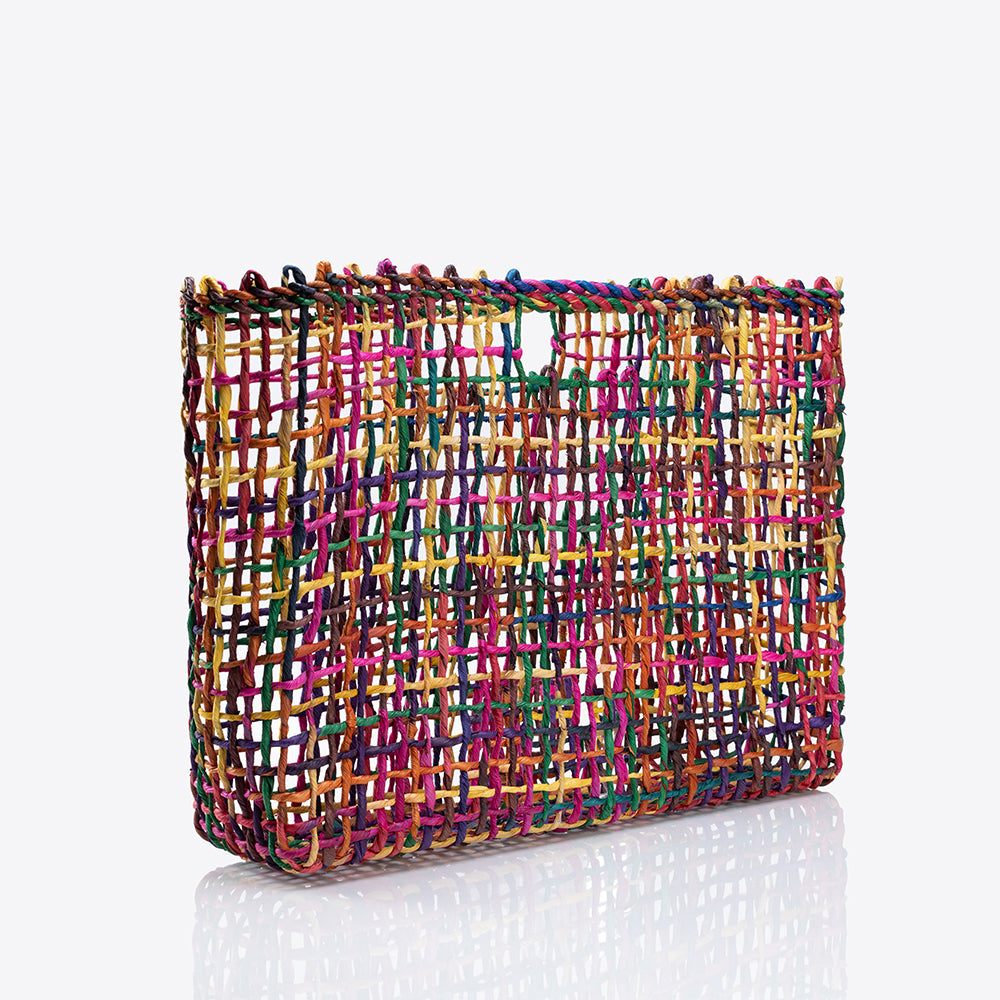 Enhance your style with The Luxe Maison Bahia Basket Multicolor Handbag, a must-have in women’s accessories online. Shop Now!