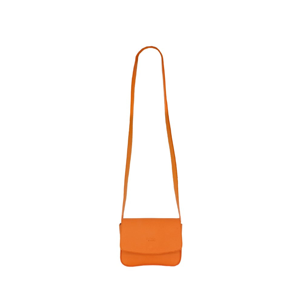 Discover Bandolera Orange Leather crossbody bag for women. Shop Now!