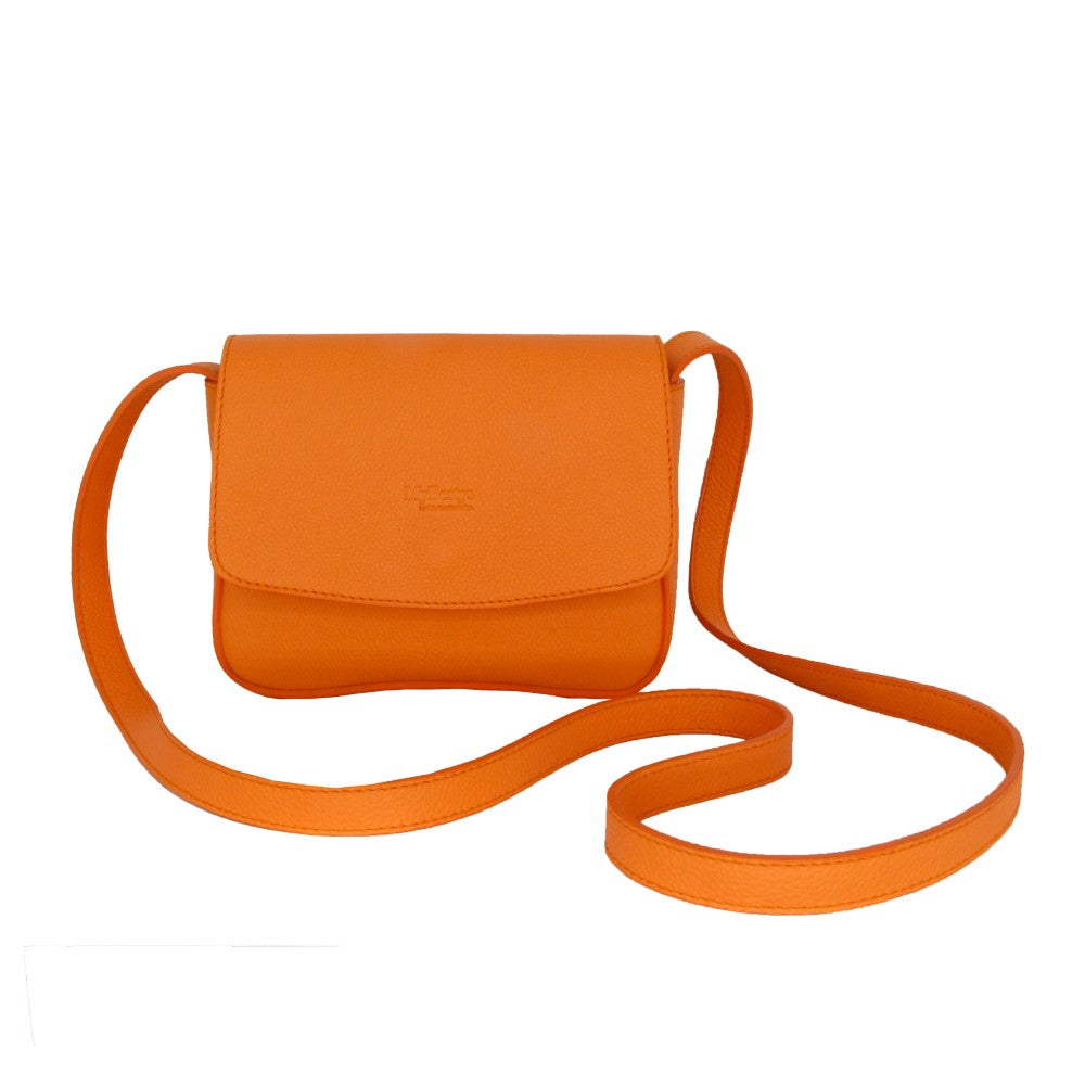 Discover Bandolera Orange Leather crossbody bag for women. Shop Now!