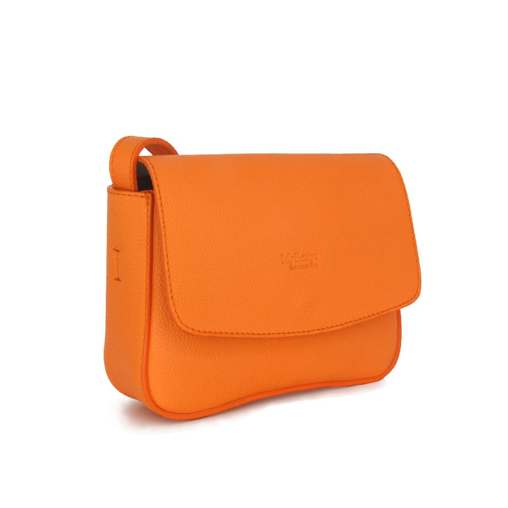 Discover Bandolera Orange Leather crossbody bag for women. Shop Now!