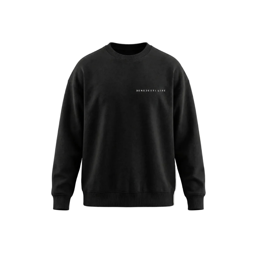 Shop online from our exclusive website and discover the Organic Sweatshirt by Benedetti Life, crafted from 100% organic cotton fleece with a signature ocean-inspired print for sustainable everyday comfort.