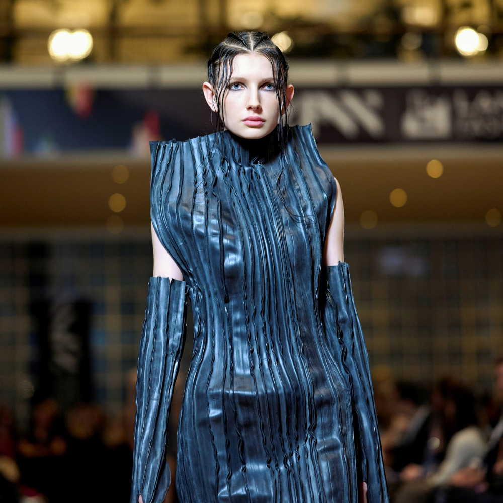 Black Upcycled Rubber Arm Pieces