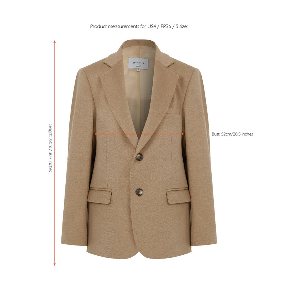 Boxy Blazer Jacket in Camel