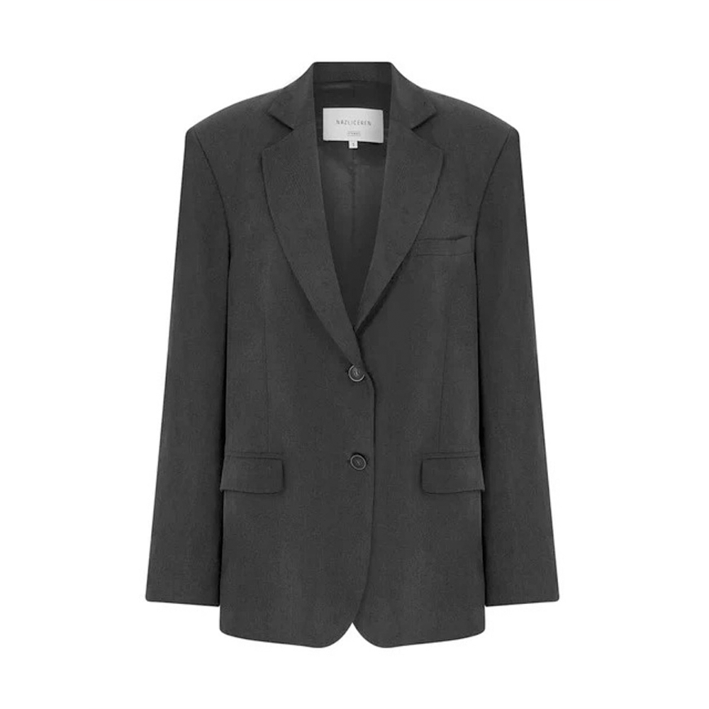 Boxy Oversize Blazer in Black