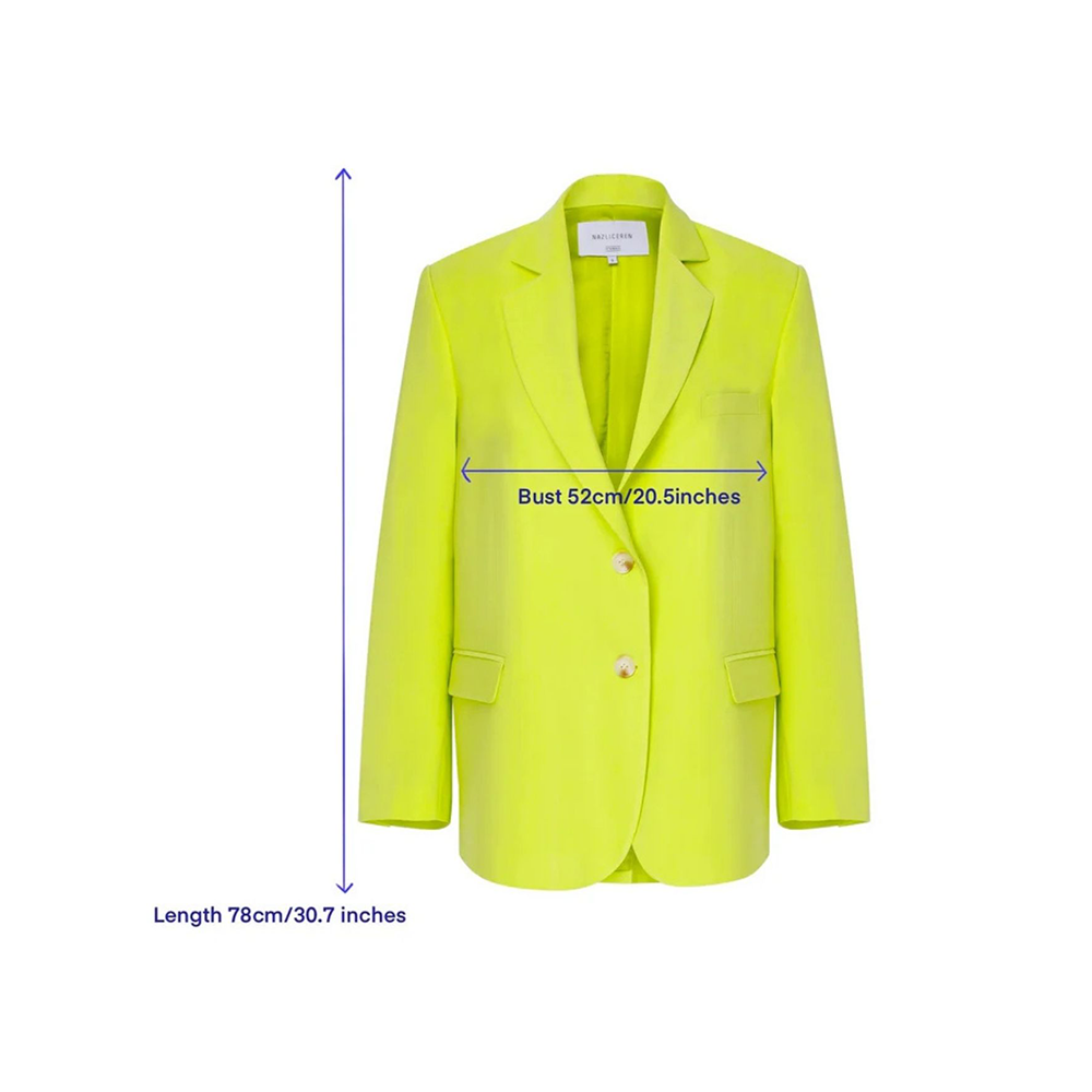 Boxy Oversize Blazer in Lime