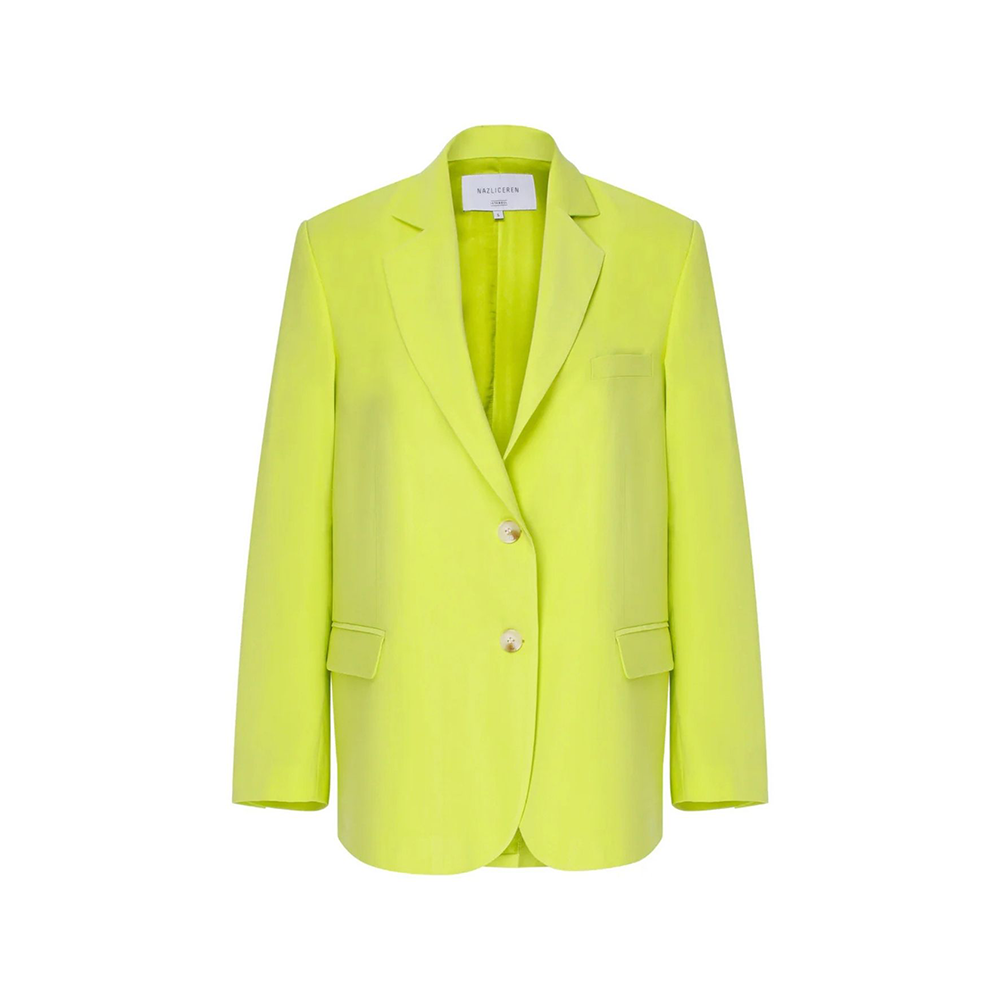 Boxy Oversize Blazer in Lime