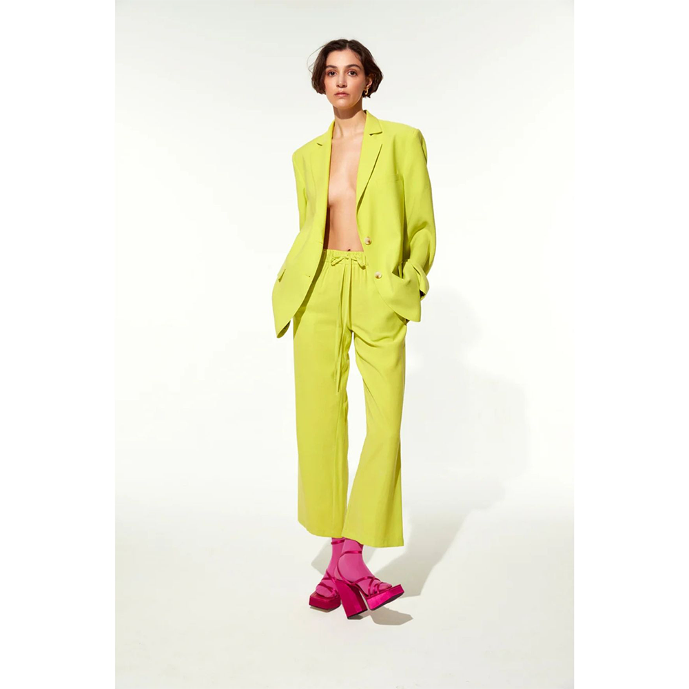 Boxy Oversize Blazer in Lime