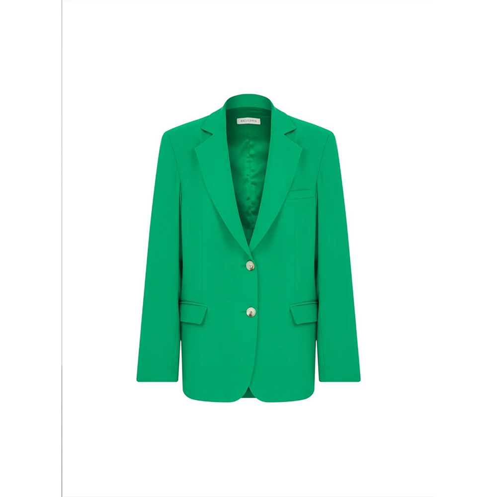 Boxy Oversize Blazer in Vert de Noel