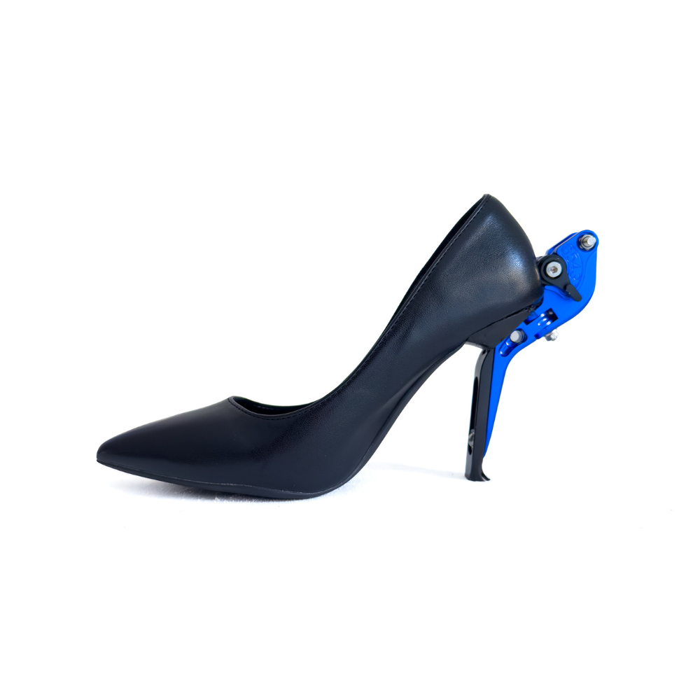 Shop online from our exclusive website and discover the Brake Clutch Stiletto by Voitech®, featuring premium leather, CNC-machined heel hardware, and a futuristic motorsport-inspired footwear design.