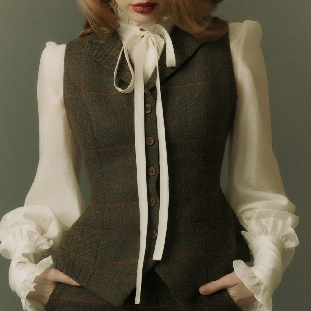 Carina wool pants are a chic designer outfit for elegant days. Shop Now!