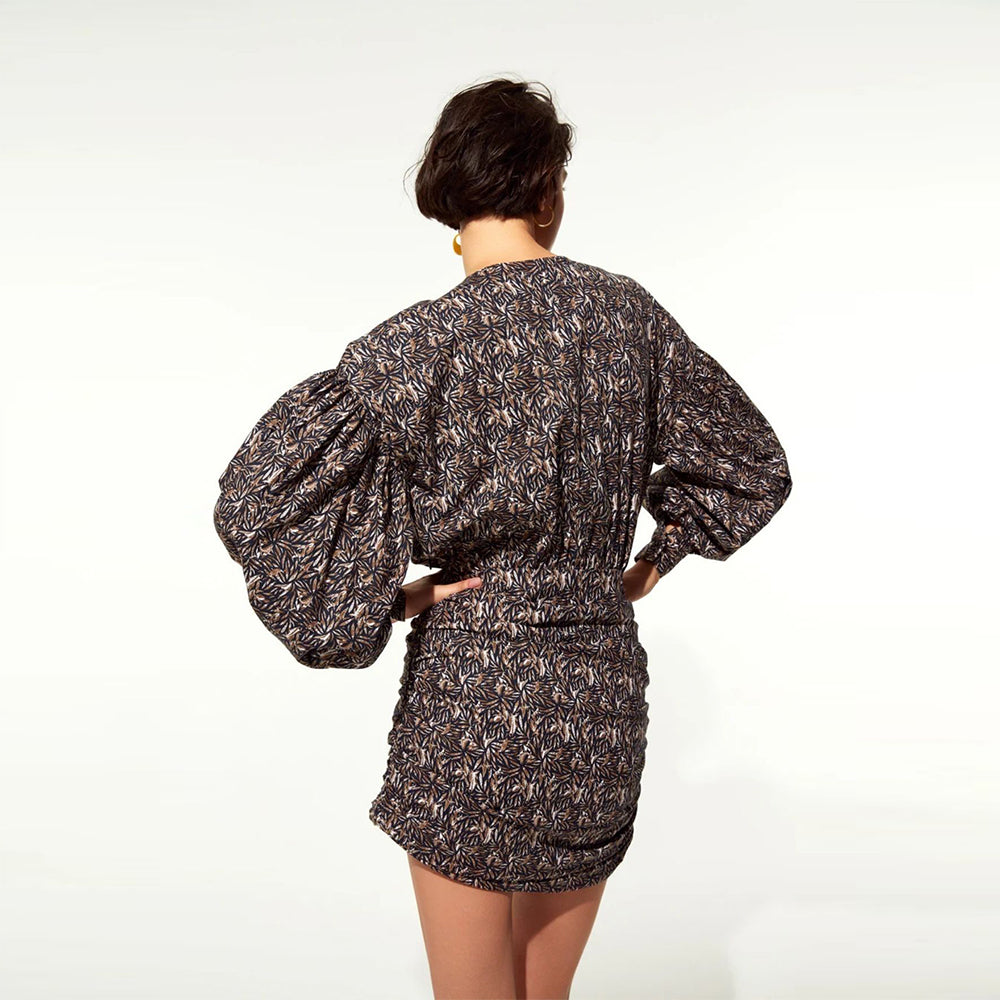 Carlotte Printed Poplin Mini Dress