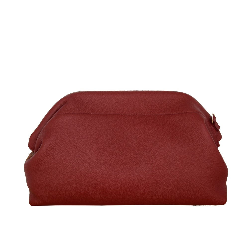 Sophisticated clutch bag in Burgundy Brown crafted with charm Shop Now!