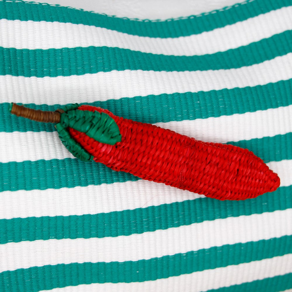 Stylish Clutch Green Stripes Chili in shop women clutch bags. Shop Now!