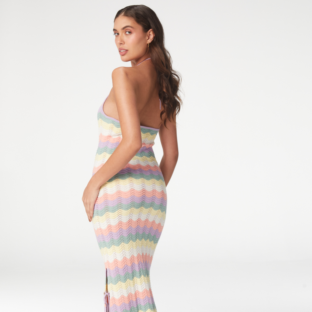 Cornelia Pastel Dress blends grace and style in pure luxury clothing. Shop Now!