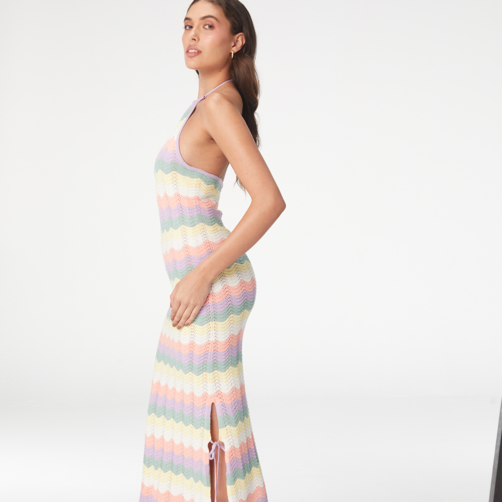 Cornelia Pastel Dress blends grace and style in pure luxury clothing. Shop Now!