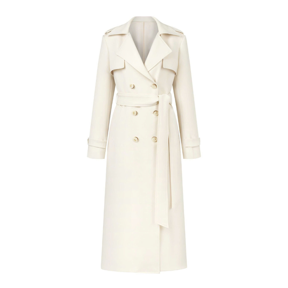 Cozy wool blend trench coat joins elegant dresses to shop. Shop Now!