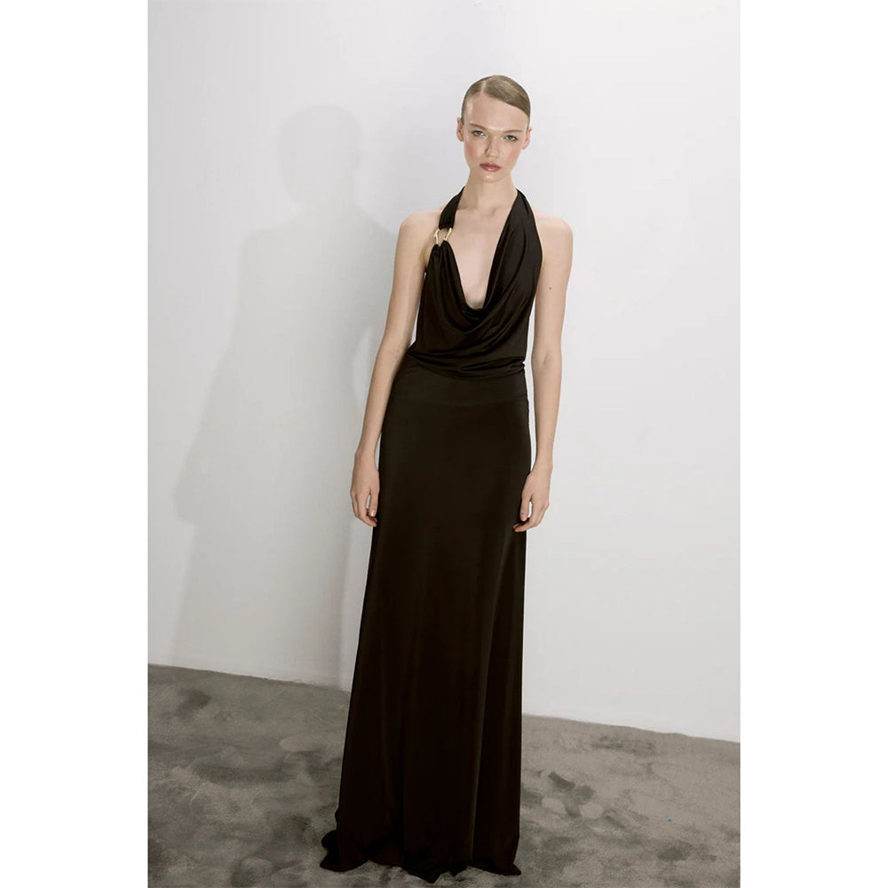 The Dakota Long Jersey Dress from our clothing shop adds chic beauty. Shop Now!