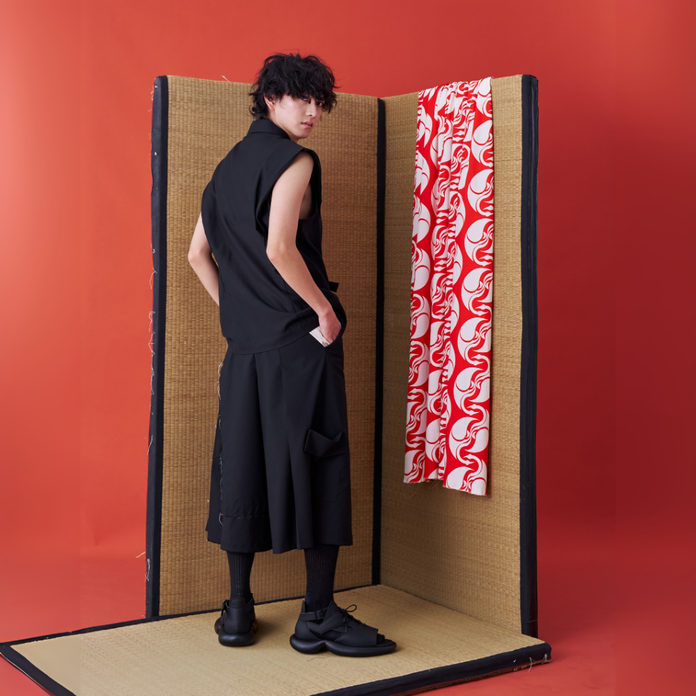 Fashion website features INF Deconstructed Jinbei Shirt. Shop Now!