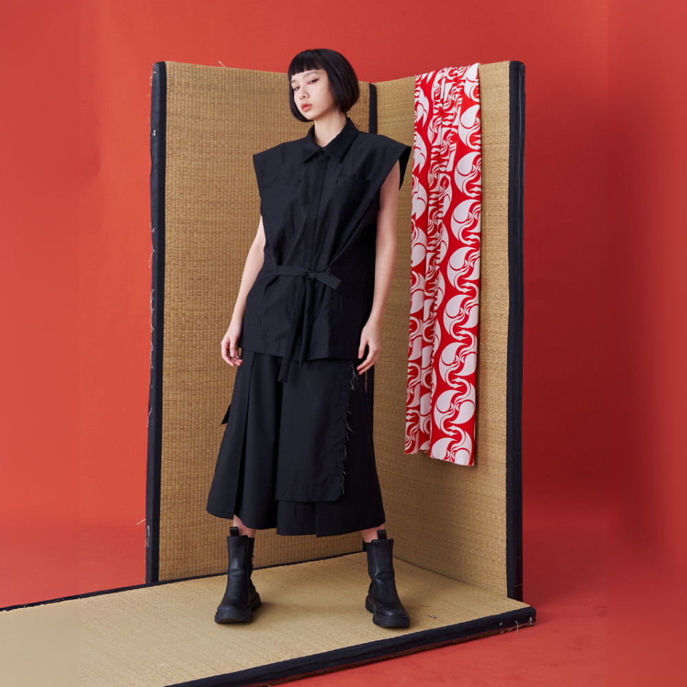 Fashion website features INF Deconstructed Jinbei Shirt. Shop Now!