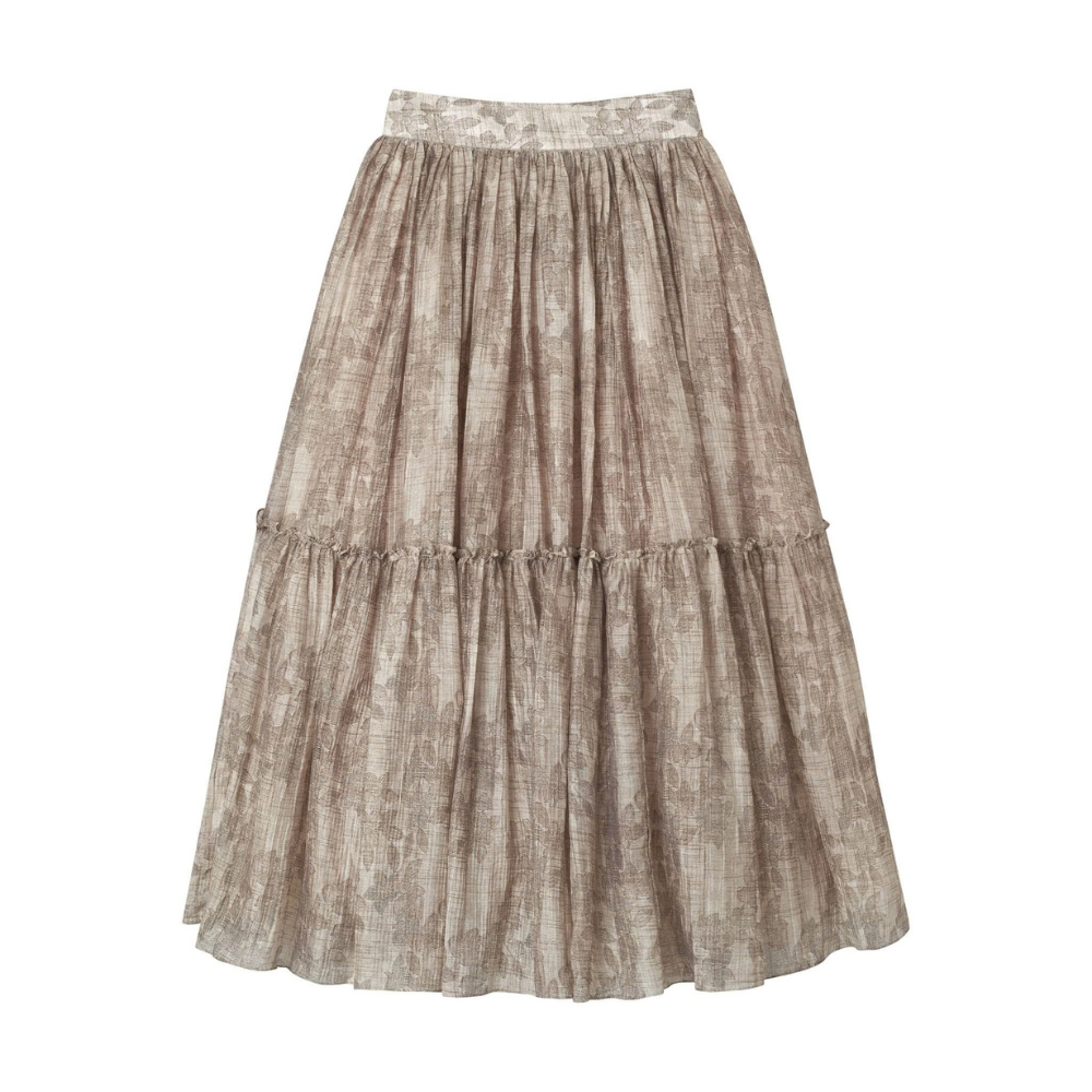 Our Designer store brings Dusk Tiered Chiffon Maxi Skirt. Shop Now!