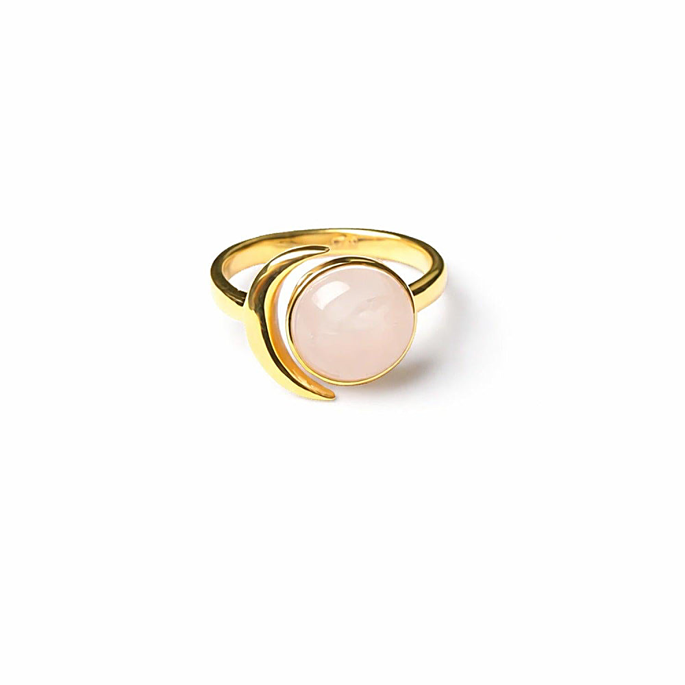 Discover the Eclipse Moonstone Gold Vermeil Ring at The Luxe Maison, featuring a luminous moonstone with captivating iridescent hues set in an elegant gold vermeil design. Inspired by the celestial beauty of an eclipse, this enchanting ring brings a touch of mystique, soft radiance, and timeless elegance to everyday wear and special occasions.