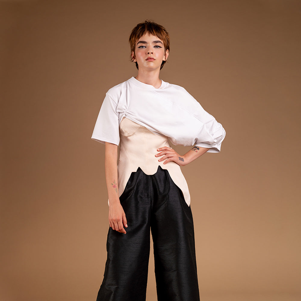 Indulge in effortless elegance with the Ellen Corset T-shirt from a luxury shop online. Shop Now!