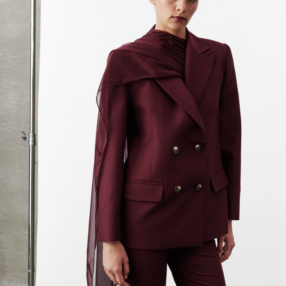 Elodie Blazer In Bordeaux