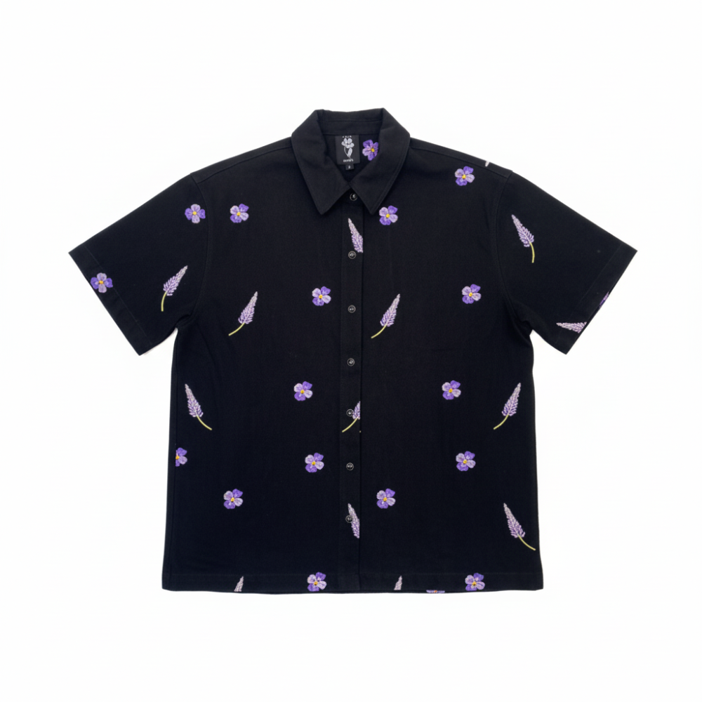 Oversized recycled denim shirt with delicate embroidery. Casual never looked this good. Shop premium styles online.