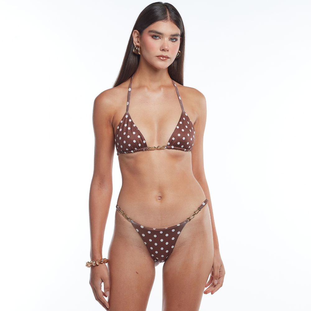 Shop the Eve Bikini Top at TLM, featuring adjustable straps, decorative detailing and a flattering fit. Explore luxury swimwear on The Luxe Maison website.