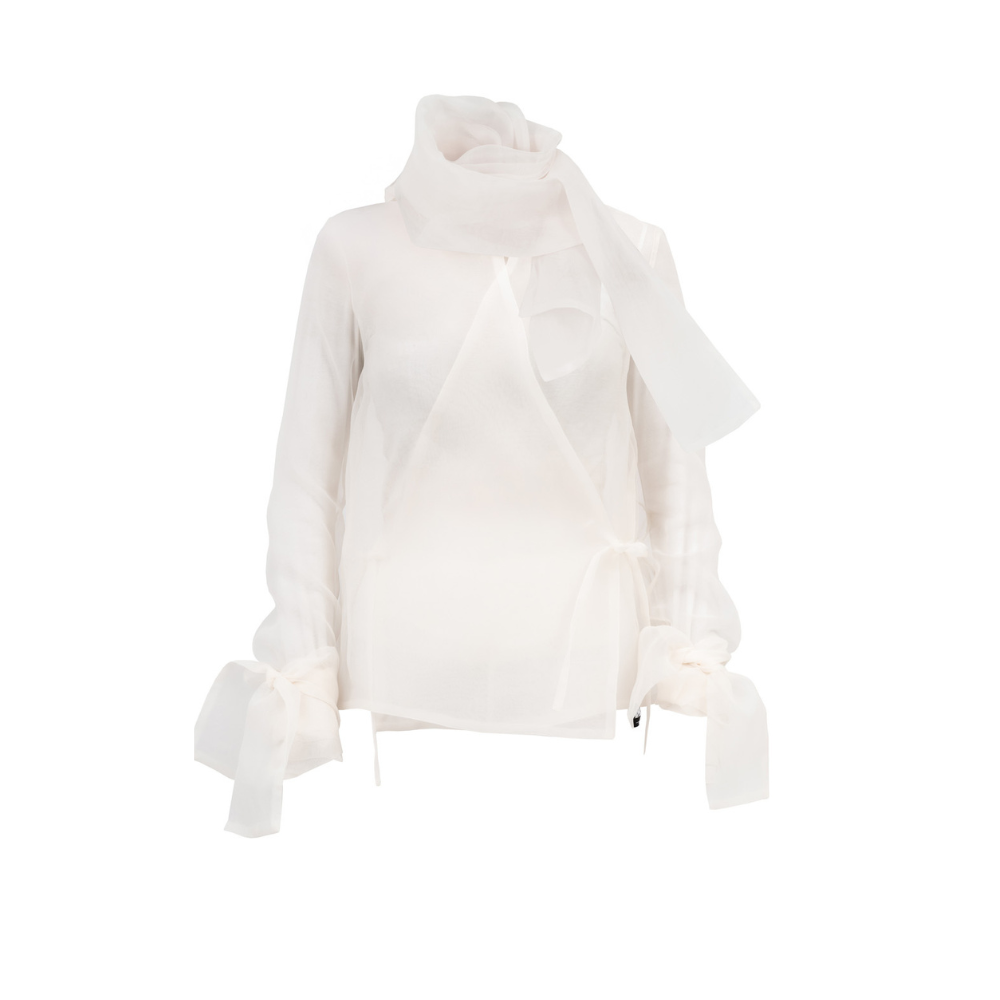 FATIMA Organza Wrap Shirt