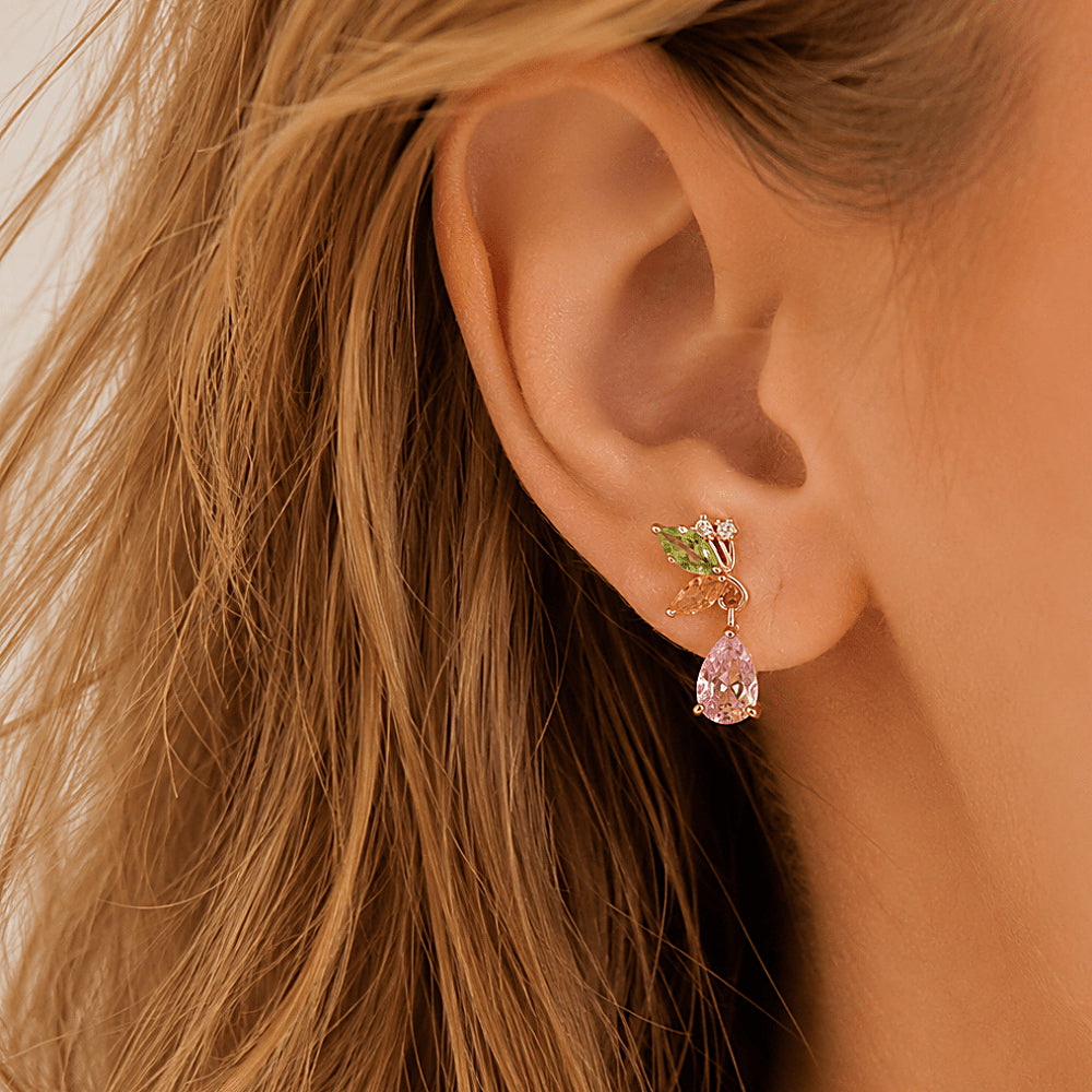Discover the Fairy Wings Tourmaline Gemstone Stud Earrings at The Luxe Maison, featuring delicate fairy wing-inspired designs crafted in sterling silver and adorned with vibrant natural tourmaline. Combining whimsical charm with subtle sparkle, these lightweight earrings bring a touch of nature-inspired elegance to everyday wear and special occasions.