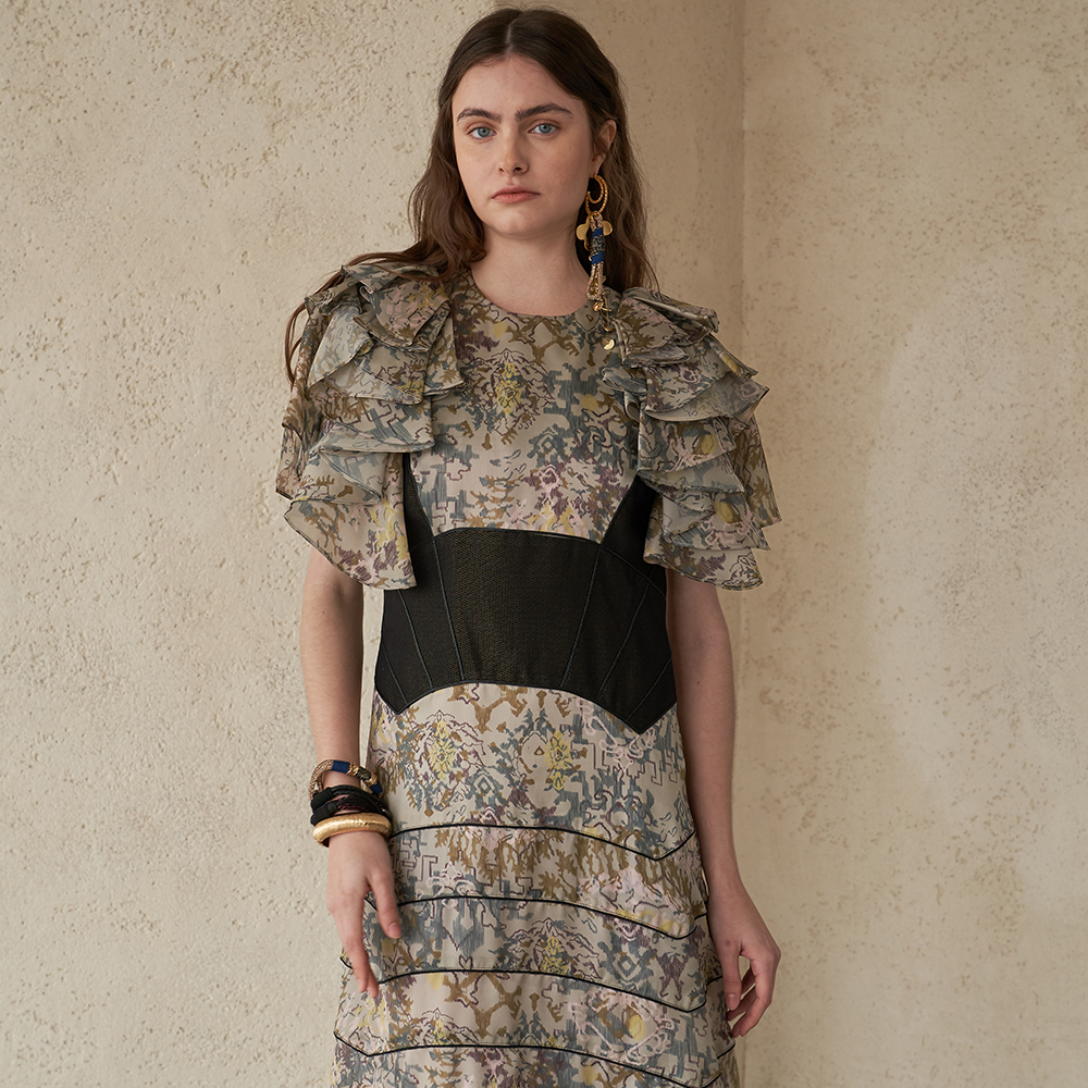 Add Elegance with the color block dress in women's new arrivals. Shop Now!