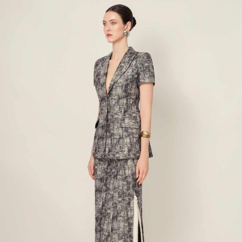 Elegant Flora Jacquard Blazer from our exclusive new collection. Shop Now!